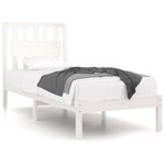 vidaXL Cadre de lit sans matelas blanc bois massif 90x200 cm
