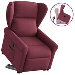 vidaXL Fauteuil inclinable rouge bordeaux tissu
