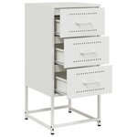 vidaXL Tables de chevet 2 Pièces blanc 36x39x78 cm acier