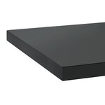 vidaXL Étagères murales 2 Pièces 75x40x3 cm noir acier inoxydable