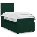 vidaXL Sommier à lattes de lit avec matelas Vert foncé 100x200 cm