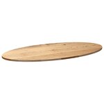 vidaXL Dessus de table 120x60x2 cm bois de chêne massif ovale