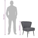 vidaXL Chaise de cocktail gris foncé tissu