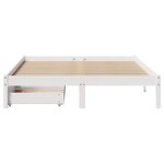 vidaXL Cadre de lit sans matelas blanc 140x190 cm bois de pin massif