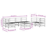 vidaXL Salon de jardin 8 Pièces bois massif douglas