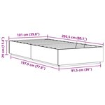 vidaXL Cadre de lit ottoman Blanc 100 x 200 cm Pin massif