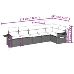vidaXL Salon de jardin avec coussins 6 Pièces beige résine tressée