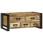 vidaXL Table basse 90x50x38 cm en bois de manguier massif