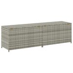 vidaXL Boîte de rangement de jardin résine tressée 200x50x60 cm gris