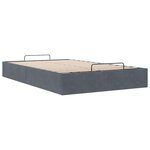 vidaXL Cadre de lit ottoman sans matelas gris foncé 120x190 cm velours