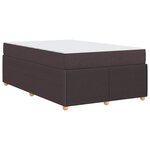 vidaXL Cadre de lit Autre Marron foncé 120 x 190 cm tissu