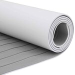 vidaXL Tapis de bateau Rayé Gris clair et blanc 240 x 60 cm EVA
