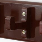 Patere marron avec crochets a cles