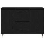 vidaXL Buffet Chêne noir 101.5 x 35 x 70 cm Bois d'ingénierie