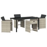 vidaXL Ensemble de salle à manger pour jardin 5 Pièces Gris clair