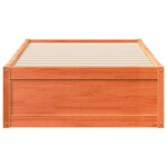 vidaXL Cadre de lit sans matelas cire marron 75x190 cm bois pin massif