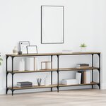 vidaXL Table Console Chêne Artisan 200x29x75 cm Bois d'ingénierie