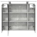 vidaXL Armoire Miroir de Salle de Bain Gris béton 73 5 x 16 x 62 5 cm