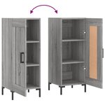 vidaXL Buffet Sonoma gris 34 5x34x90 cm Bois d'ingénierie