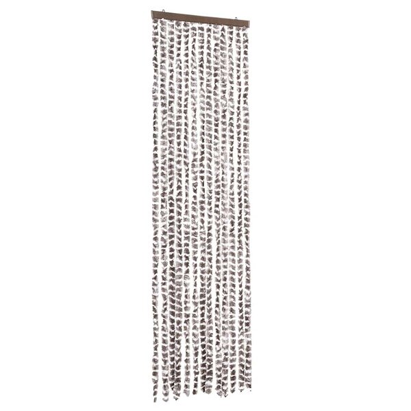 vidaXL Moustiquaire Taupe et blanc 56x185 cm Chenille