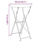 vidaXL Table Bistrot Pliable Vert Foncé Ø50x71 cm Acier Revêtu