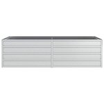 vidaXL Lit surélevé de jardin 160x80x45 cm Acier galvanisé Argenté