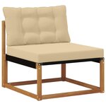 vidaXL Ensemble de canapés d'extérieur 6 pc Naturel et Beige