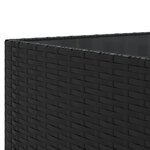 vidaXL Salon de jardin 7 Pièces avec coussins Noir Résine tressée