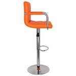 vidaXL Tabourets de bar lot de 2 orange similicuir