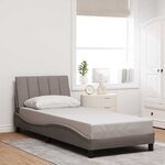 vidaXL Cadre de lit sans matelas Hanko taupe 90x200 cm tissu