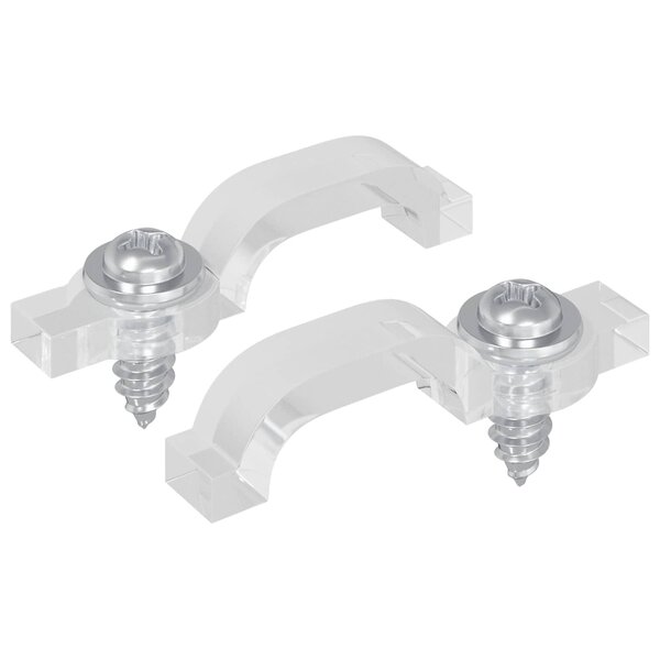 vidaXL Clips de bande LED 2 Pièces Transparent 23 8 x 7 3 x 4 3 mm