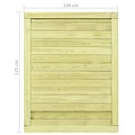 vidaXL Portail de jardin Bois de pin imprégné 125x100 cm