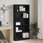 vidaXL Bibliothèque chêne noir 80x24x176 cm bois d'ingénierie