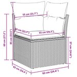 vidaXL Salon de jardin avec coussins 5 Pièces marron résine tressée