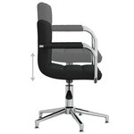 Vidaxl chaise pivotante de bureau noir tissu