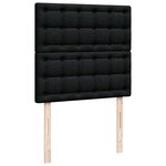 vidaXL Sommier à lattes de lit avec matelas Noir 90x200 cm Tissu