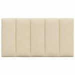 vidaXL Coussin de tête de lit Hanko crème 90 cm tissu