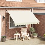 vidaXL Auvent manuel rétractable 300 cm Crème