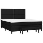 vidaXL Sommier à lattes de lit avec matelas Noir 180x200 cm Tissu