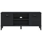 vidaXL Banc à chaussures VIKEN noir 106x35x45 cm bois massif de pin