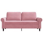 vidaXL Canapé à 2 places Rose 140 cm Velours