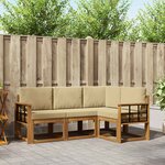 vidaXL Ensemble de canapés d'extérieur 4 Pièces Naturel et Beige