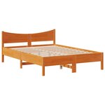 vidaXL Cadre de lit sans matelas cire marron 120x200cm bois pin massif