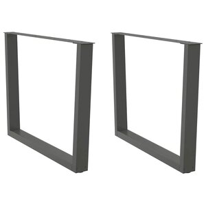 vidaXL Pieds de table à manger en forme de V 2 pièces Anthracite 100 x (72-73 3) cm Acier