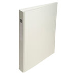 Classeur PP 4 anneaux 25mm sur 3ème/c Blanc EXACOMPTA