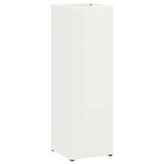 vidaXL Porte-parapluie Blanc 15 5 x 15 5 x 49 cm Métal