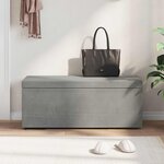 vidaXL Tabouret Gris clair 101 x 41 x 40 cm Velours et Bois Composite