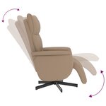 vidaXL Fauteuil inclinable avec repose-pieds cappuccino similicuir