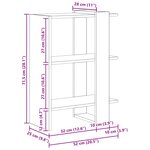 vidaXL Étagère Gris Sonoma 52 x 25 x 71 5 cm Bois d'ingénierie