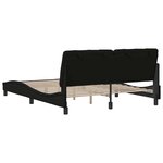 vidaXL Cadre de lit sans matelas noir 160x200 cm tissu